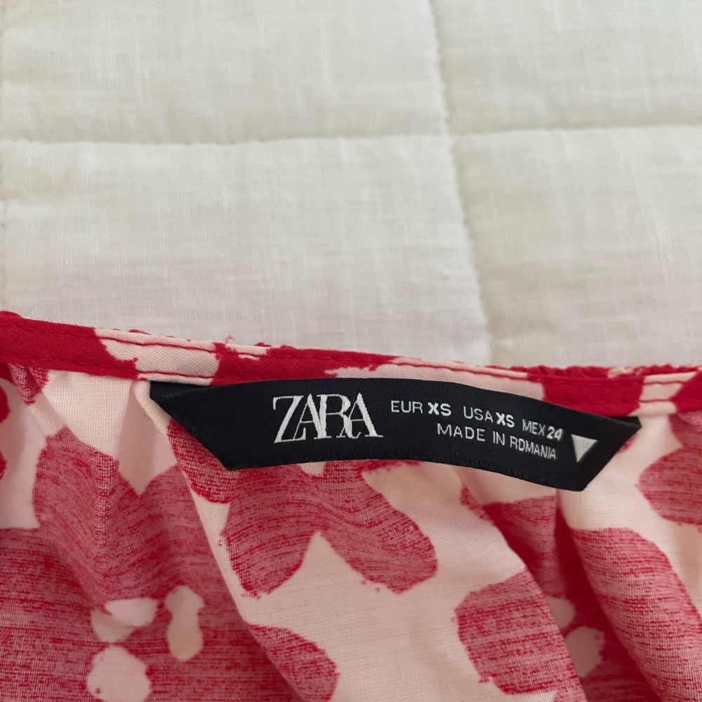Zara Printed Poplin Midi Dress - Picture 4 of 6